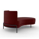 Ver imagem 7 de Sofá Chaise Lado Direito Downey Sala de Estar Veludo Vermelho G15 - Gran Belo
