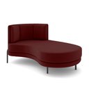 Ver imagem 2 de Sofá Chaise Lado Direito Downey Sala de Estar Veludo Vermelho G15 - Gran Belo
