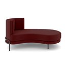 Ver imagem 6 de Sofá Chaise Lado Direito Downey Sala de Estar Veludo Vermelho G15 - Gran Belo