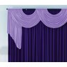 Cortina Emilly Para Varão Tecido Malha Gel 2,00 x 1,70 Metros para Janela - Roxo e Lilás - 2