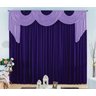 Cortina Emilly Para Varão Tecido Malha Gel 2,00 x 1,70 Metros para Janela - Roxo e Lilás - 1