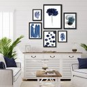 Ver imagem 1 de Composição Quadros Decorativos Artes azuis - com Vidro:madeira Preta