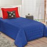 Cobre Leito Infantil Vídeo Game Tecido Micro Fibra com Almofada 4 Peças - Azul e Vermelho - 1
