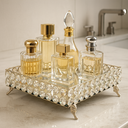 Ver imagem 2 de Bandeja Decorativa Espelhada Cristal Luxo Banheiro Perfumes