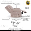 Ver imagem 3 de Poltrona do Papai Reclinável Sala de Cinema Madrid Elétrica Touch Usb Veludo Rosê G23 Gran Belo
