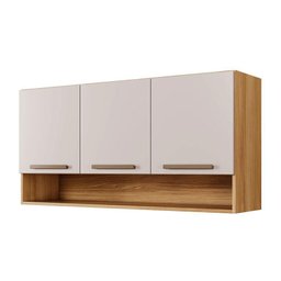 Armário Aéreo Plus Master Arte Móveis Cinamomo/ Off White - 3