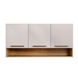 Armário Aéreo Plus Master Arte Móveis Cinamomo/ Off White - 2