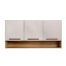 Armário Aéreo Plus Master Arte Móveis Cinamomo/ Off White - 2