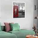 Ver imagem 2 de Quadro Decorativo Big Ben Cabine Londres - 70x50cm:moldura Branca