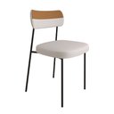 Ver imagem 7 de Mesa Jantar Capri 160cm Off White 6 Cadeiras Melina B05 Linho Bege Couríssimo Caramelo - Lyam