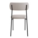 Ver imagem 4 de Mesa Jantar Capri 160cm Off White 6 Cadeiras Melina B05 Linho Bege Couríssimo Caramelo - Lyam