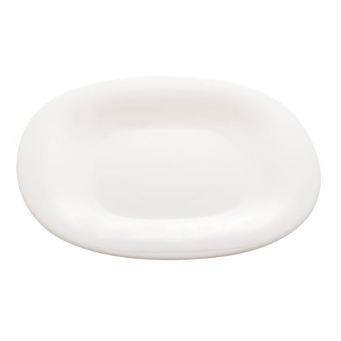 Prato Raso de Vidro Opalino Carine White 27cm Lyor