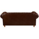 Ver imagem 5 de Conjunto Sofás 2 e 3 Lugares Chesterfield Luís Xv Vintage Retrô Capitonê Couro Marrom