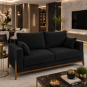 Ver mais imagens de Sofá Verona | Linho:250/Linho/Preto