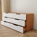 Ver imagem 6 de Cômoda Madri 6 Gavetas Branco/Freijó - Panorama Móveis