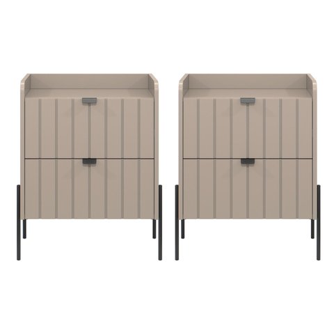 2 Mesas de Cabeceira Vênus Mdf 45cm