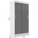 Ver imagem 4 de Guarda-Roupa Solteiro Berlim 2 Portas de Correr Preto - Evidencia Móveis