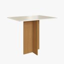 Ver imagem 6 de Conjunto Mesa de Jantar Bianca com 4 Cadeiras Estofadas Freijó/Offwhite - Rede Móveis