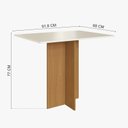 Ver imagem 4 de Conjunto Mesa de Jantar Bianca com 4 Cadeiras Estofadas Freijó/Offwhite - Rede Móveis