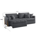 Ver imagem 2 de Sofá Cama Lisboa Retrátil e Reclinável 220cm Braço 10cm Meu Sofá Online