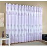 Cortina Casa Viva Tecido Voal Estampado Floral Lilás Forro Microfibra 3,00 x 2,70 Metros Alt - 1