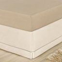 Ver imagem 1 de Saia Cama Solteiro Box Percal 180 Fios Acabamento em Ponto Palito - Palha