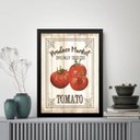 Ver imagem 1 de Quadro Vintage para Cozinha Tomate 33x24cm:moldura Preta