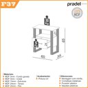 Ver imagem 2 de Mesa de Cabeceira Estilo Industrial 60cm com Gaveta 100% Mdf F37 Pradel Móveis-freijó/preto Fosco