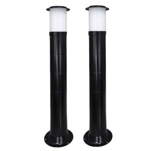 Poste Balizador Luminária Casa Jardim 75cm Preto Kit 2