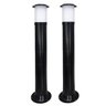 Poste Balizador Luminária Casa Jardim 75cm Preto Kit 2 - 1