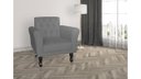 Ver imagem 3 de Kit 2 Poltronas Decorativa Classic Suede Cinza Pés Madeira Mz Decor