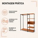 Ver imagem 5 de Closet Verona Organizador Industrial com Cabideiro e Prateleiras