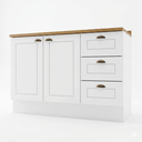 Ver imagem 1 de Balcão de Cozinha com Tampo Henn Americana 120cm 2 Portas Clássico