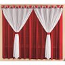 Cortina para Quarto Malha Vermelha 2,00 x 1,70 para Varão Simples 2,00 Metros - 1