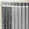 Cortina Império para Varão Tecido Vison e Jacquard Estampado 3,00 x 2,80 Metros Alt - Cinza - 2