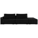 Ver imagem 3 de Sofá Ilha Modulado Milos 232cm Puff Lateral Veludo Preto G33 - Gran Belo