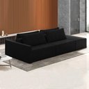 Ver imagem 1 de Sofá Ilha Modulado Milos 232cm Puff Lateral Veludo Preto G33 - Gran Belo
