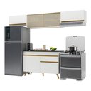 Ver imagem 3 de Cozinha Compacta 4 pç c/ Armário e Balcão MP3698 Veneza GW Multimóveis Branca