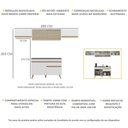 Ver imagem 4 de Cozinha Compacta 4 pç c/ Armário e Balcão MP3698 Veneza GW Multimóveis Branca