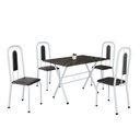 Ver imagem 2 de Conjunto de Mesa Tubular 100x60cm Tampo em Ardósia com 4 Cadeiras Lívia