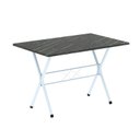 Ver imagem 4 de Conjunto de Mesa Tubular 100x60cm Tampo em Ardósia com 4 Cadeiras Lívia Branco/Preto