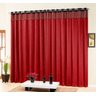 Cortina Royalle para Varão Tecido Vison Amassado 2,00 x 1,70 Metros Alt - Vermelho - 1