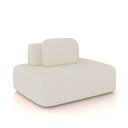 Ver imagem 5 de Sofá 4 Lugares Orgânico com Chaise e 3 Módulos Berlim bouclê Off White-cinza Claro K01 - D'
