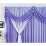 Cortina Jéssica para Varão Tecido Malha Gel e Voal 2,00 x 1,70 Metros Alt - Lilás e Branco - 3