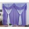 Cortina Jéssica para Varão Tecido Malha Gel e Voal 2,00 x 1,70 Metros Alt - Lilás e Branco - 1