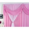 Cortina Jéssica para Varão Tecido Malha Gel e Voal 3,00 x 2,80 Metros Alt - Rosa e Branco - 3