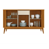 Buffet Balção Aparador Sala de Jantar 140cm Ripado Pés Madeira Maciça - 4