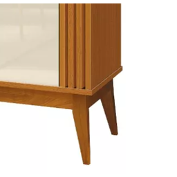 Buffet Balção Aparador Sala de Jantar 140cm Ripado Pés Madeira Maciça - 3