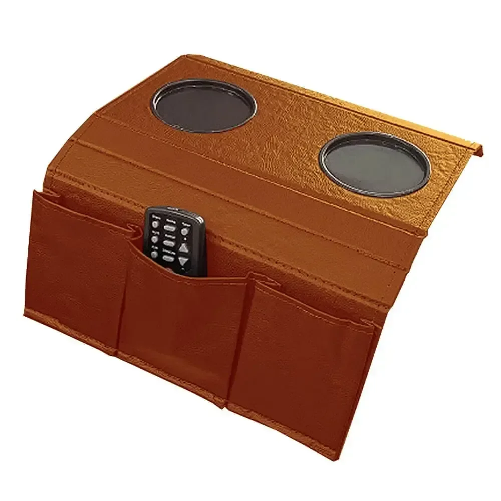 Porta Copos para Sofá com 3 Compartimentos na Lateral Cor Cobre - 1