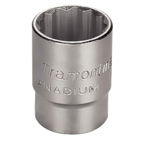 Soquete Estriado em Aço Cromo Vanádio 3/4" - Encaixe 1/2" Tramontina Pro Tramontina